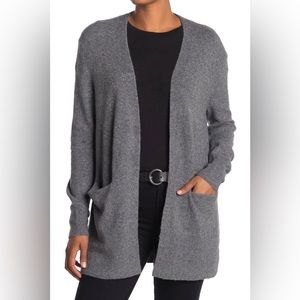 Madewell Cozy Walker Open Front Patch Pocket Cardigan - Gray